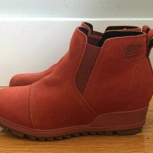 SOREL Women's Evie Pull-On Booties (Warp Red) - Size 6